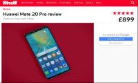 华为Mate20 Pro彻底征服外媒Stuff，与iPhone XS旗鼓相当！