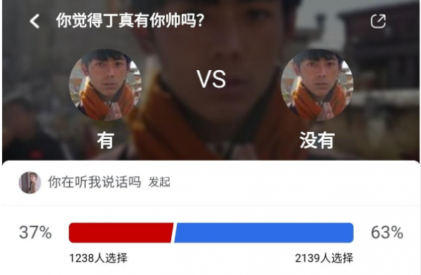 虎扑投票63%男性认为自己比丁真帅 这莫非就是蜜汁自信