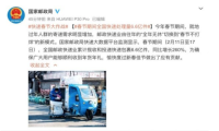 春节期间全国快递处理量6.6亿件 同比增 260%