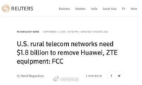 美FCC委员敦促加码打压华为中兴 竟然还扯上强迫劳动
