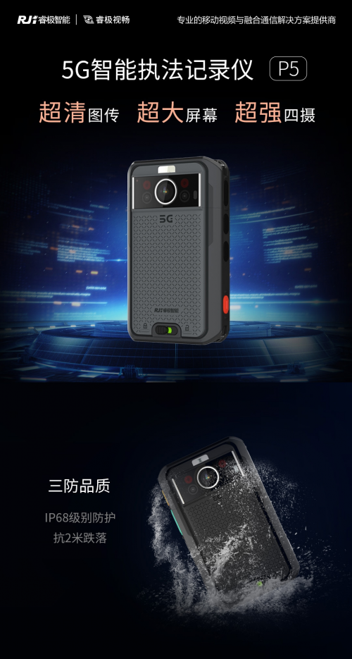 重磅 | 睿极智能5G执法记录仪P5正式发布