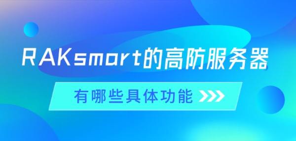 RAKsmart的高防服务器有哪些具体功能?