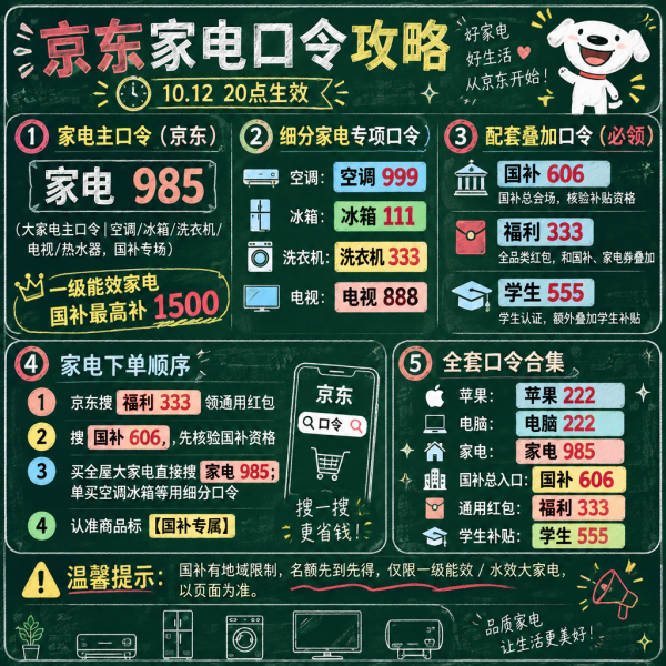 京东家电优惠口令